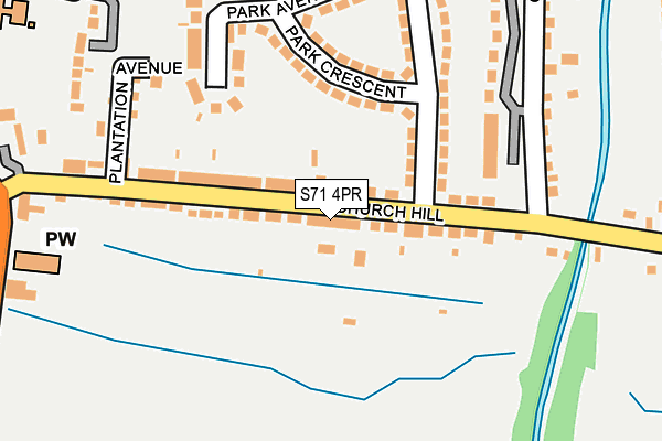 S71 4PR map - OS OpenMap – Local (Ordnance Survey)
