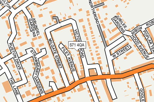 S71 4QA map - OS OpenMap – Local (Ordnance Survey)