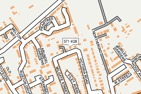 S71 4QB map - OS OpenMap – Local (Ordnance Survey)