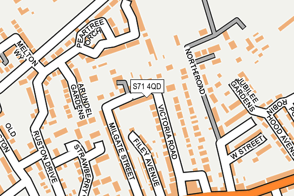 S71 4QD map - OS OpenMap – Local (Ordnance Survey)