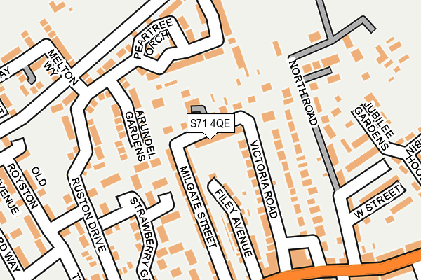 S71 4QE map - OS OpenMap – Local (Ordnance Survey)