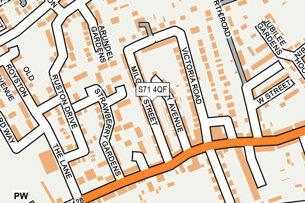 S71 4QF map - OS OpenMap – Local (Ordnance Survey)