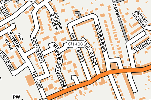 S71 4QG map - OS OpenMap – Local (Ordnance Survey)