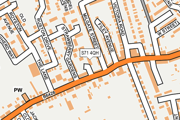 S71 4QH map - OS OpenMap – Local (Ordnance Survey)