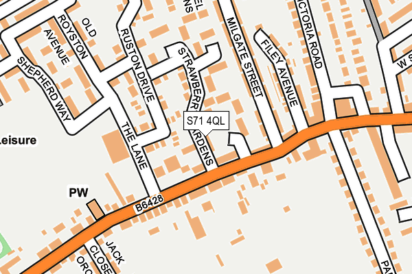 S71 4QL map - OS OpenMap – Local (Ordnance Survey)
