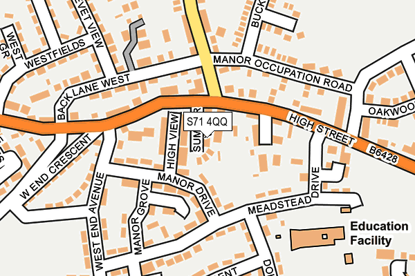 S71 4QQ map - OS OpenMap – Local (Ordnance Survey)
