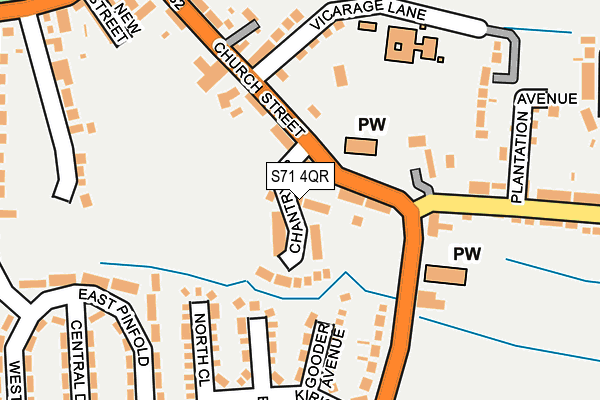S71 4QR map - OS OpenMap – Local (Ordnance Survey)