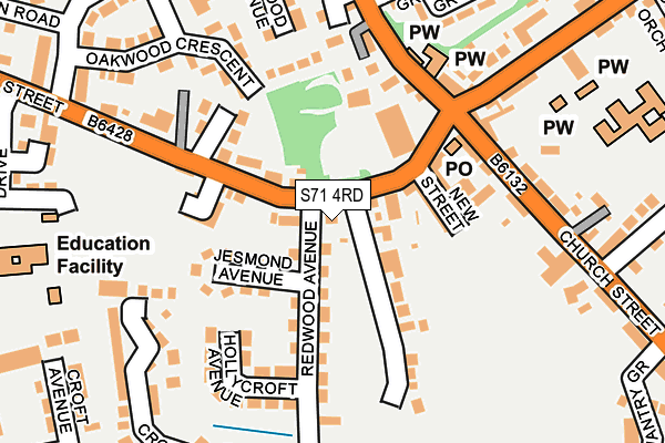 S71 4RD map - OS OpenMap – Local (Ordnance Survey)