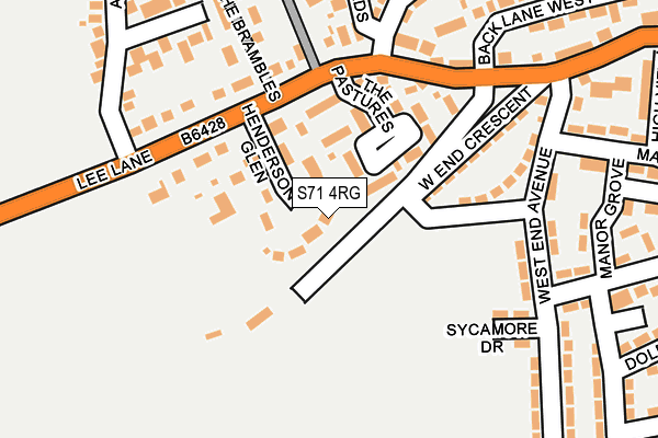 S71 4RG map - OS OpenMap – Local (Ordnance Survey)