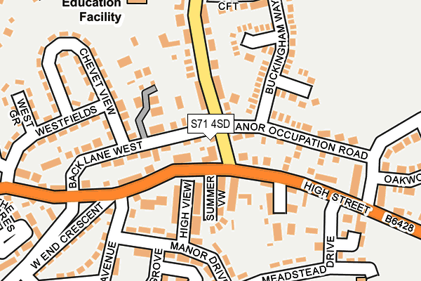 S71 4SD map - OS OpenMap – Local (Ordnance Survey)