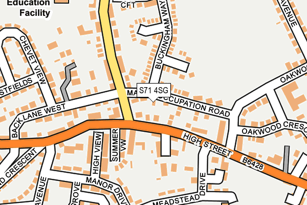 S71 4SG map - OS OpenMap – Local (Ordnance Survey)