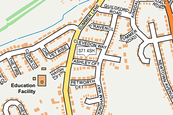 S71 4SH map - OS OpenMap – Local (Ordnance Survey)