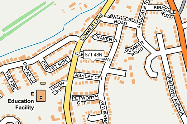 S71 4SN map - OS OpenMap – Local (Ordnance Survey)
