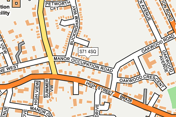 S71 4SQ map - OS OpenMap – Local (Ordnance Survey)
