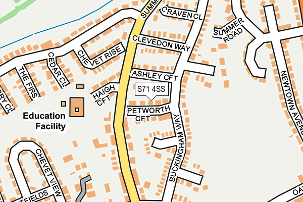 S71 4SS map - OS OpenMap – Local (Ordnance Survey)