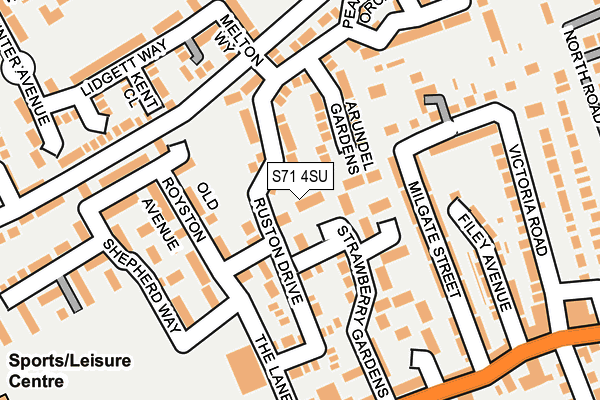 S71 4SU map - OS OpenMap – Local (Ordnance Survey)