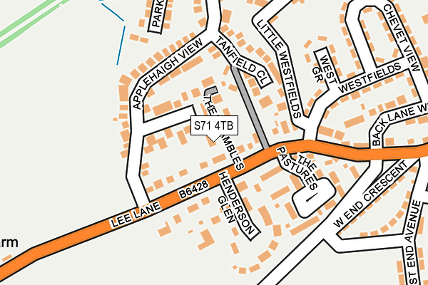 S71 4TB map - OS OpenMap – Local (Ordnance Survey)
