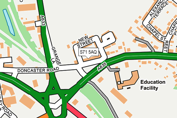 S71 5AQ map - OS OpenMap – Local (Ordnance Survey)
