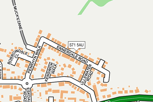 S71 5AU map - OS OpenMap – Local (Ordnance Survey)