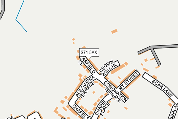 S71 5AX map - OS OpenMap – Local (Ordnance Survey)