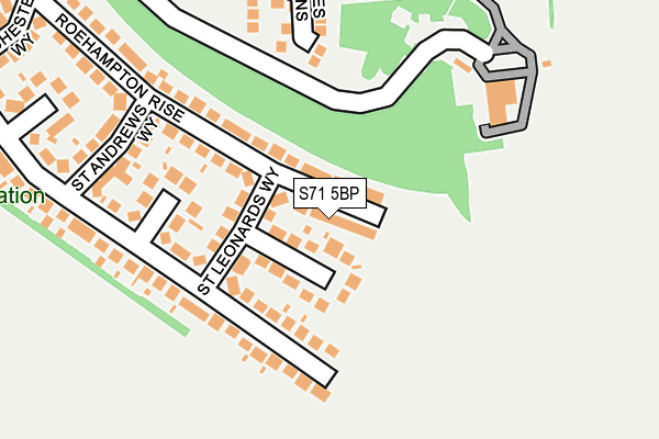 S71 5BP map - OS OpenMap – Local (Ordnance Survey)