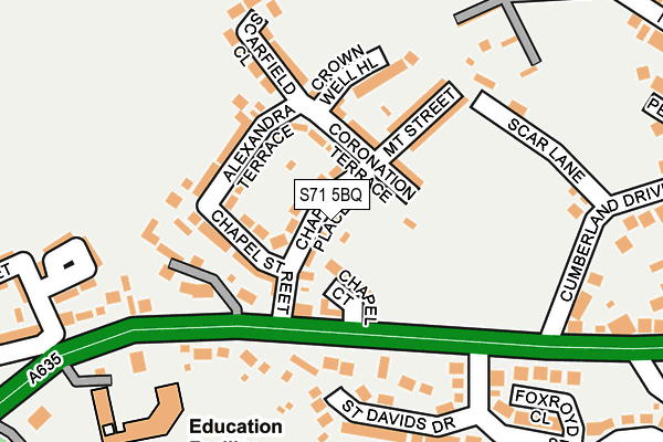 S71 5BQ map - OS OpenMap – Local (Ordnance Survey)