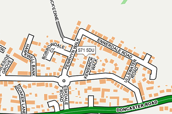 S71 5DU map - OS OpenMap – Local (Ordnance Survey)