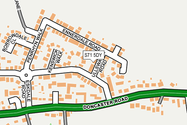 S71 5DY map - OS OpenMap – Local (Ordnance Survey)