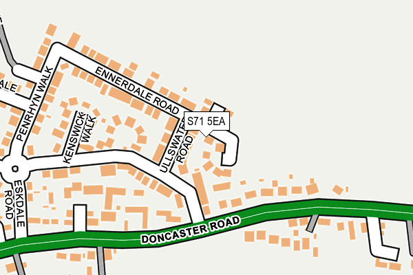 S71 5EA map - OS OpenMap – Local (Ordnance Survey)
