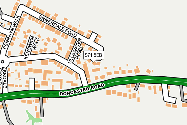 S71 5EB map - OS OpenMap – Local (Ordnance Survey)