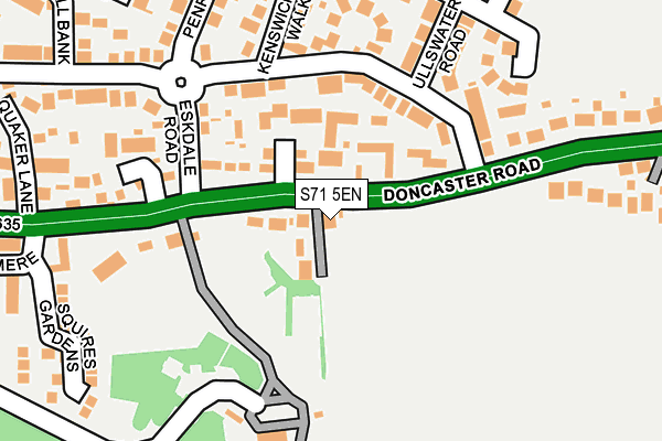 S71 5EN map - OS OpenMap – Local (Ordnance Survey)