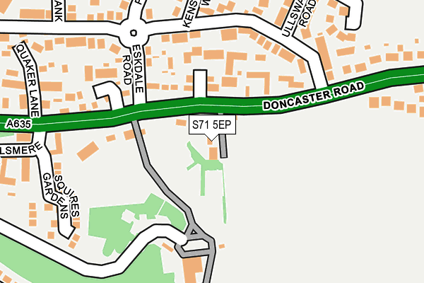 S71 5EP map - OS OpenMap – Local (Ordnance Survey)