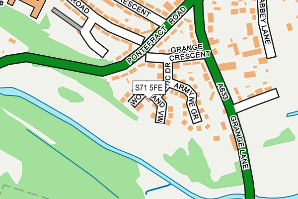 S71 5FE map - OS OpenMap – Local (Ordnance Survey)