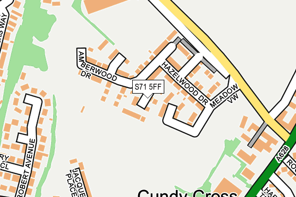 S71 5FF map - OS OpenMap – Local (Ordnance Survey)