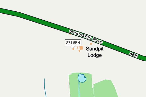S71 5FH map - OS OpenMap – Local (Ordnance Survey)