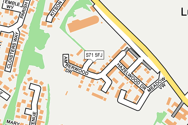S71 5FJ map - OS OpenMap – Local (Ordnance Survey)