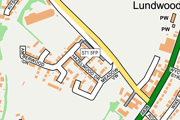 S71 5FP map - OS OpenMap – Local (Ordnance Survey)