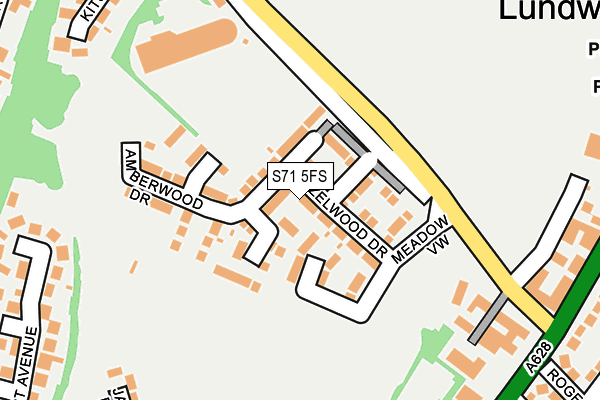 S71 5FS map - OS OpenMap – Local (Ordnance Survey)