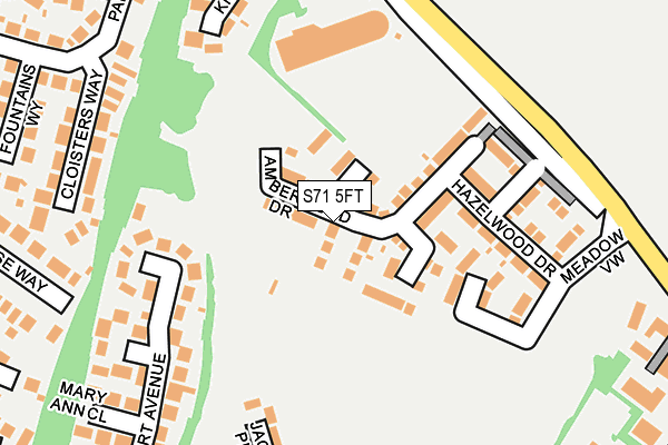 S71 5FT map - OS OpenMap – Local (Ordnance Survey)
