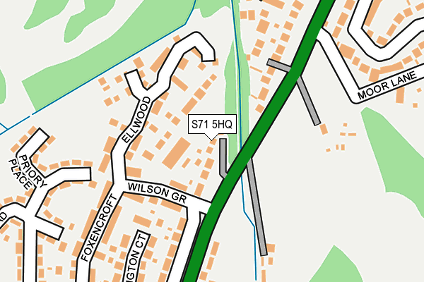 S71 5HQ map - OS OpenMap – Local (Ordnance Survey)