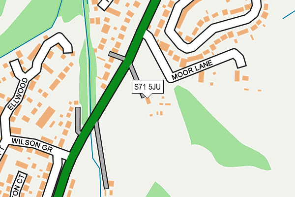 S71 5JU map - OS OpenMap – Local (Ordnance Survey)