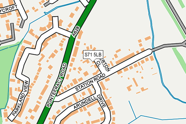 S71 5LB map - OS OpenMap – Local (Ordnance Survey)