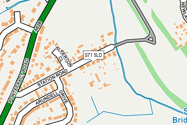 S71 5LD map - OS OpenMap – Local (Ordnance Survey)