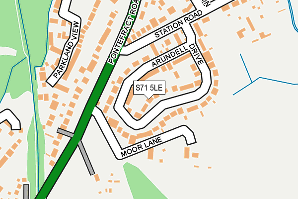S71 5LE map - OS OpenMap – Local (Ordnance Survey)