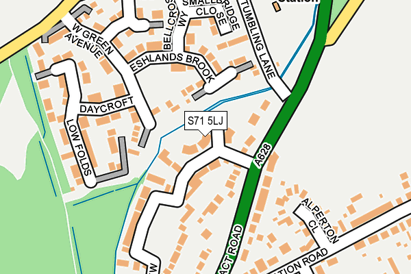 S71 5LJ map - OS OpenMap – Local (Ordnance Survey)