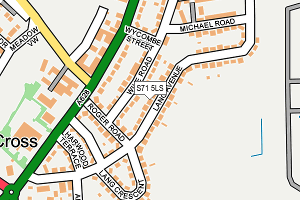 S71 5LS map - OS OpenMap – Local (Ordnance Survey)