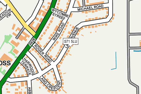 S71 5LU map - OS OpenMap – Local (Ordnance Survey)