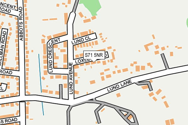 S71 5NR map - OS OpenMap – Local (Ordnance Survey)