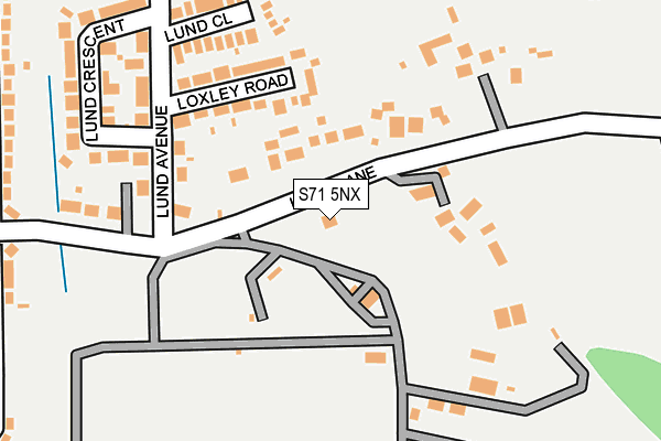 S71 5NX map - OS OpenMap – Local (Ordnance Survey)