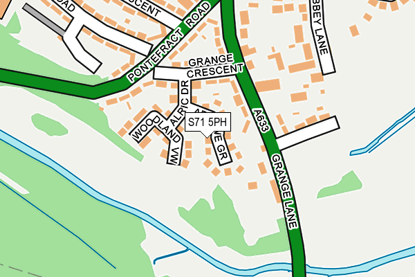 S71 5PH map - OS OpenMap – Local (Ordnance Survey)